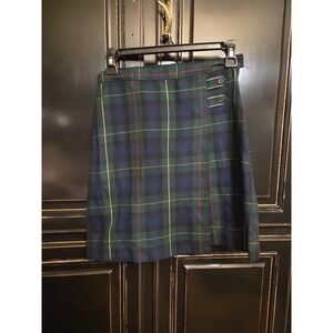 Lands End Plaid Girls 8 Skirt, School Uniform , Preppy, Summer